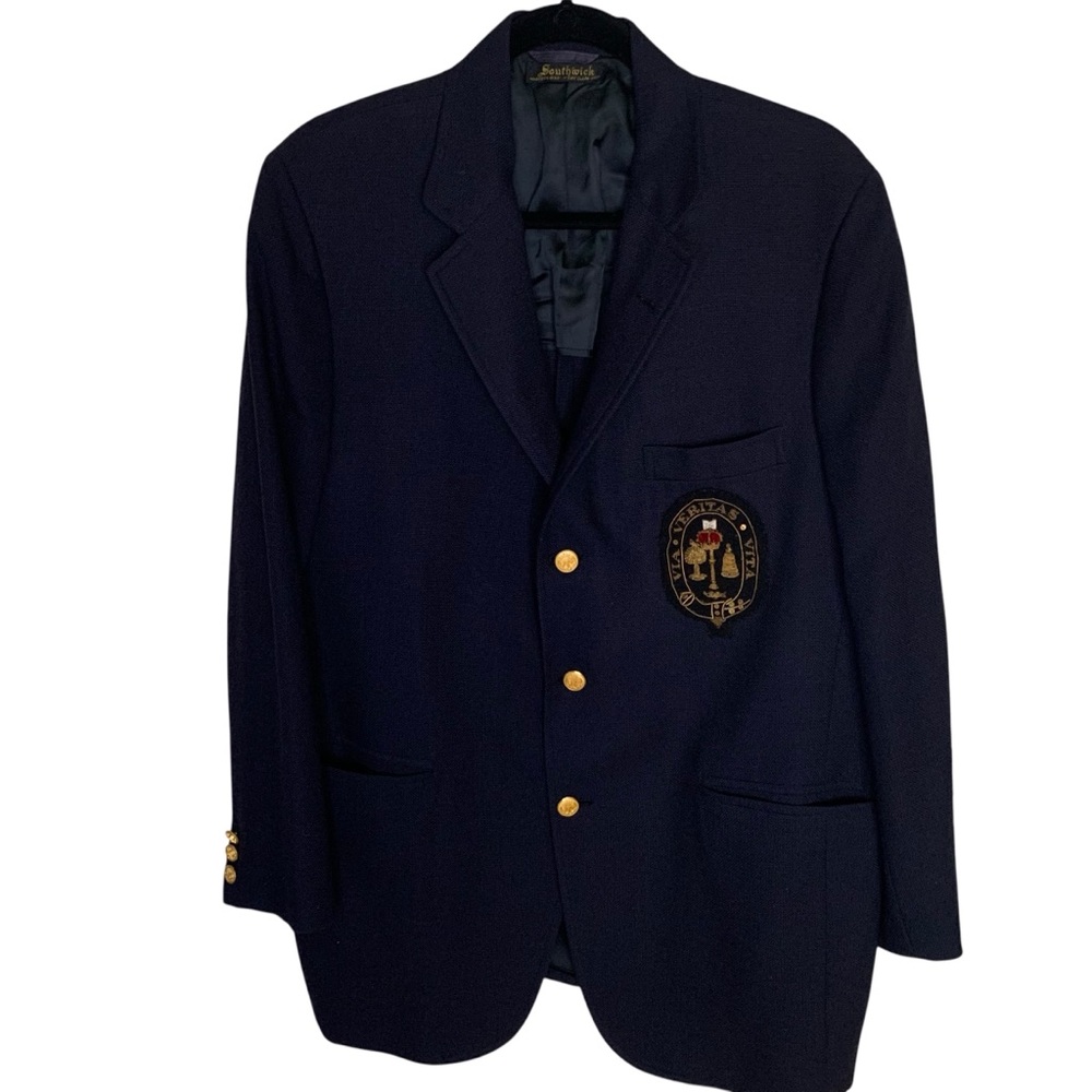 Blue and Gold Sport Coat with Classic Design